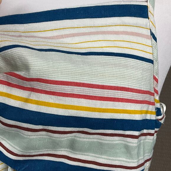 ANTHROPOLOGIE Keyhole Mini Dress Linen sz Lg NEW Boho Milkmaid Festival Indie - Picture 12 of 15